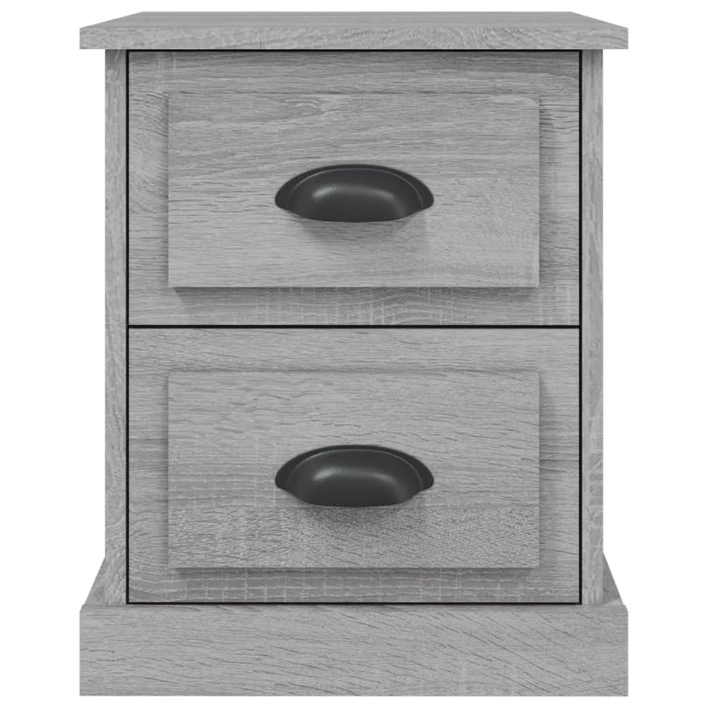 Nachtkastjes 2 st 39x39x47,5 cm bewerkt hout grijs sonoma eiken MeubelReus