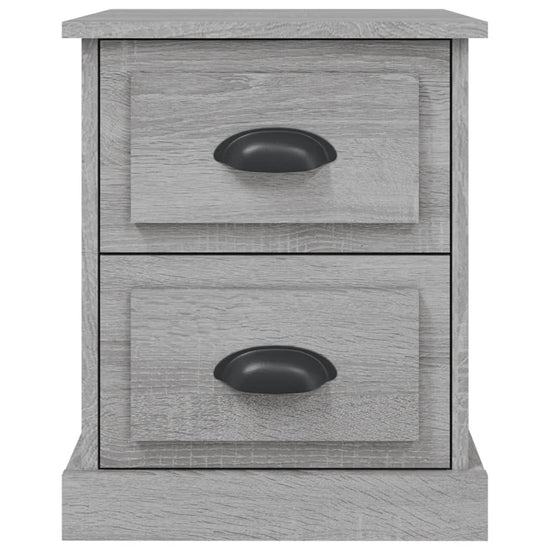 Nachtkastjes 2 st 39x39x47,5 cm bewerkt hout grijs sonoma eiken MeubelReus