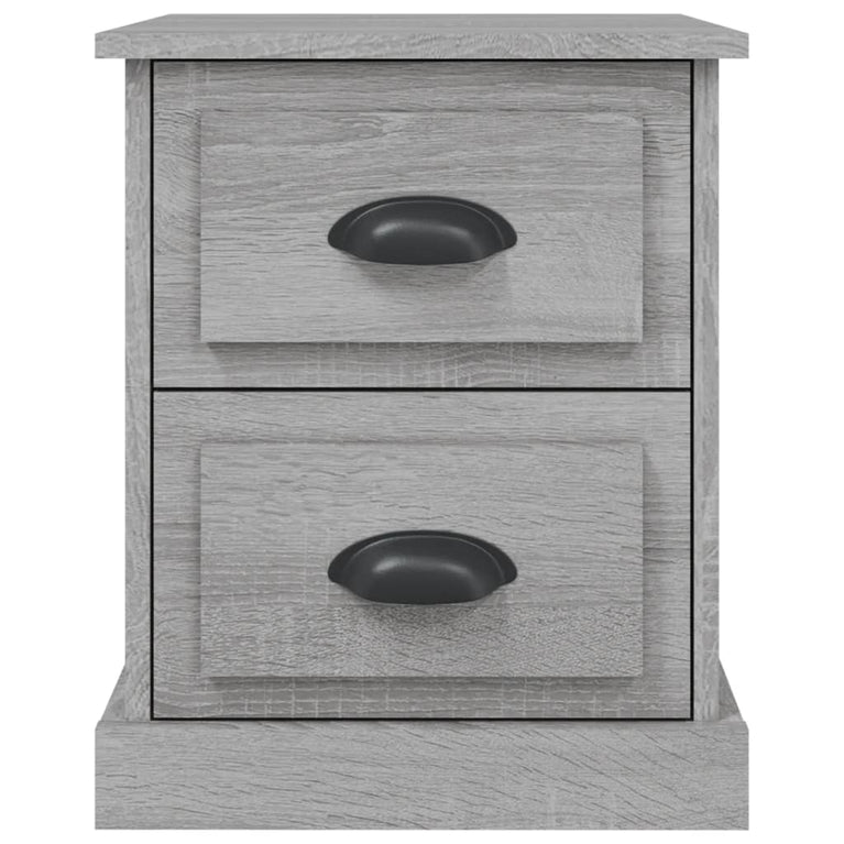 Nachtkastjes 2 st 39x39x47,5 cm bewerkt hout grijs sonoma eiken MeubelReus