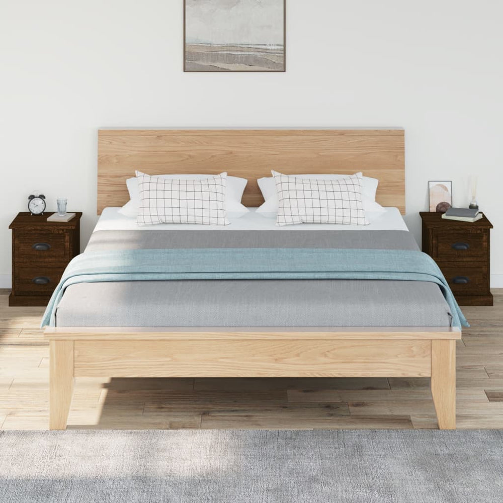 Nachtkastjes 2 st 39x39x47,5 cm bewerkt hout bruin eikenkleur MeubelReus