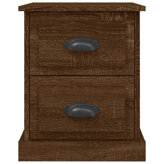 Nachtkastjes 2 st 39x39x47,5 cm bewerkt hout bruin eikenkleur MeubelReus