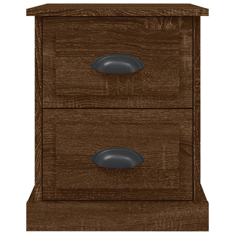 Nachtkastjes 2 st 39x39x47,5 cm bewerkt hout bruin eikenkleur MeubelReus