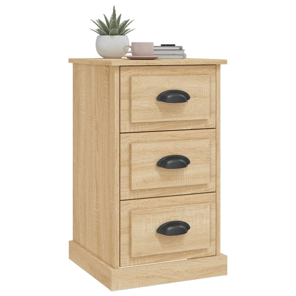 Nachtkastje 39x39x67 cm bewerkt hout sonoma eikenkleurig MeubelReus