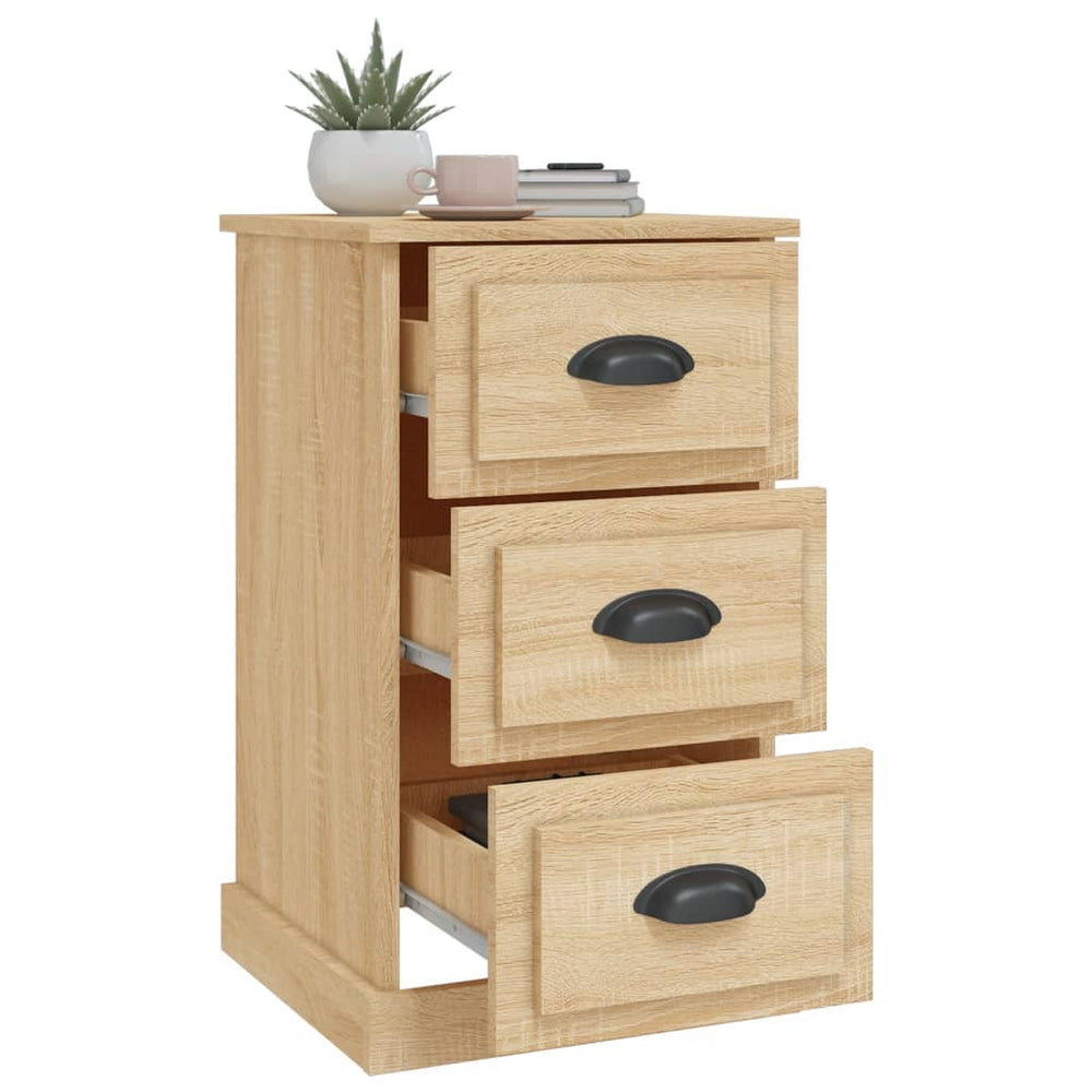 Nachtkastje 39x39x67 cm bewerkt hout sonoma eikenkleurig MeubelReus