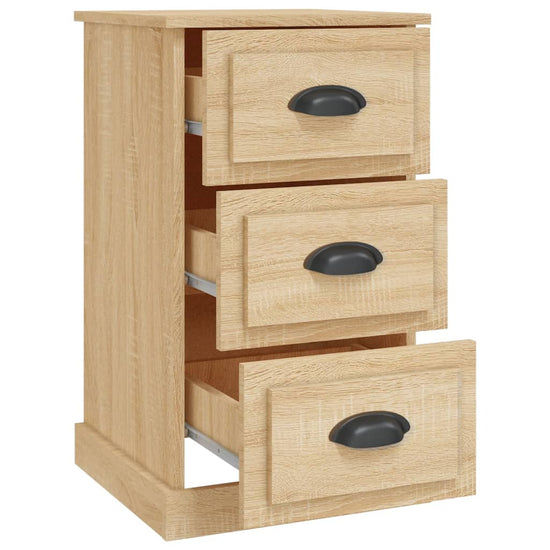 Nachtkastje 39x39x67 cm bewerkt hout sonoma eikenkleurig MeubelReus