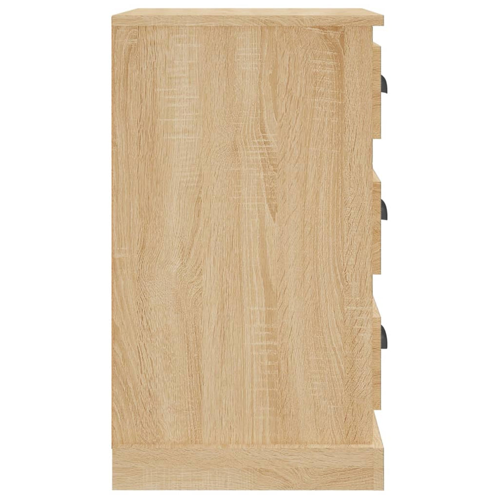 Nachtkastje 39x39x67 cm bewerkt hout sonoma eikenkleurig MeubelReus
