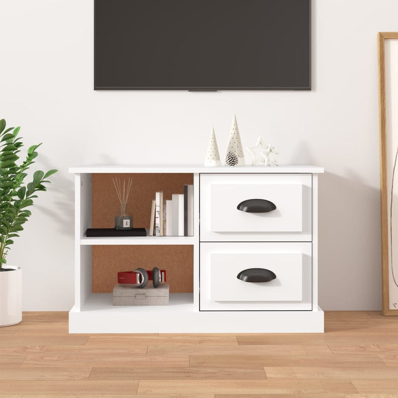 Tv-meubel 73x35,5x47,5 cm bewerkt hout wit MeubelReus