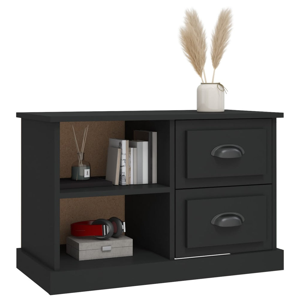 Tv-meubel 73x35,5x47,5 cm bewerkt hout zwart MeubelReus