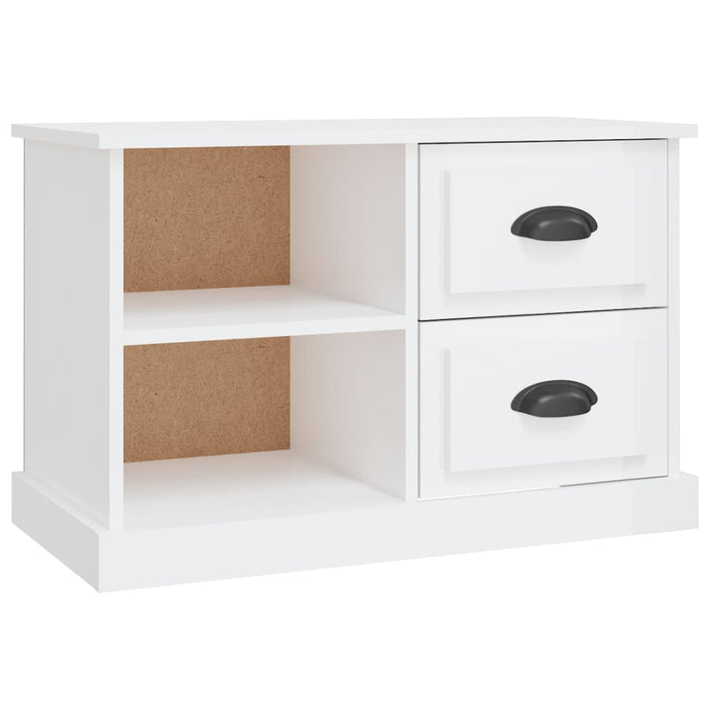 Tv-meubel 73x35,5x47,5 cm bewerkt hout hoogglans wit MeubelReus