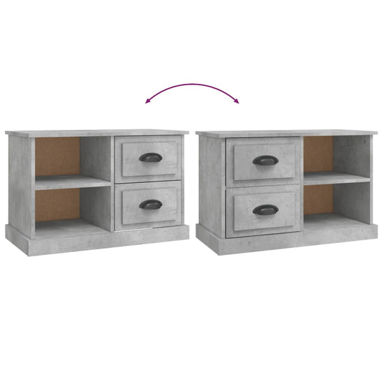 Tv-meubel 73x35,5x47,5 cm bewerkt hout betongrijs MeubelReus