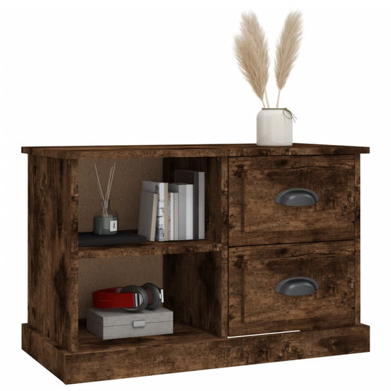 Tv-meubel 73x35,5x47,5 cm bewerkt hout gerookt eikenkleurig MeubelReus