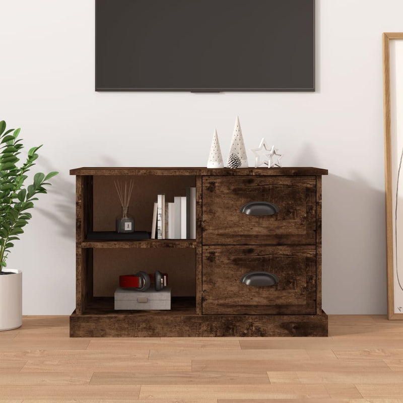 Tv-meubel 73x35,5x47,5 cm bewerkt hout gerookt eikenkleurig MeubelReus