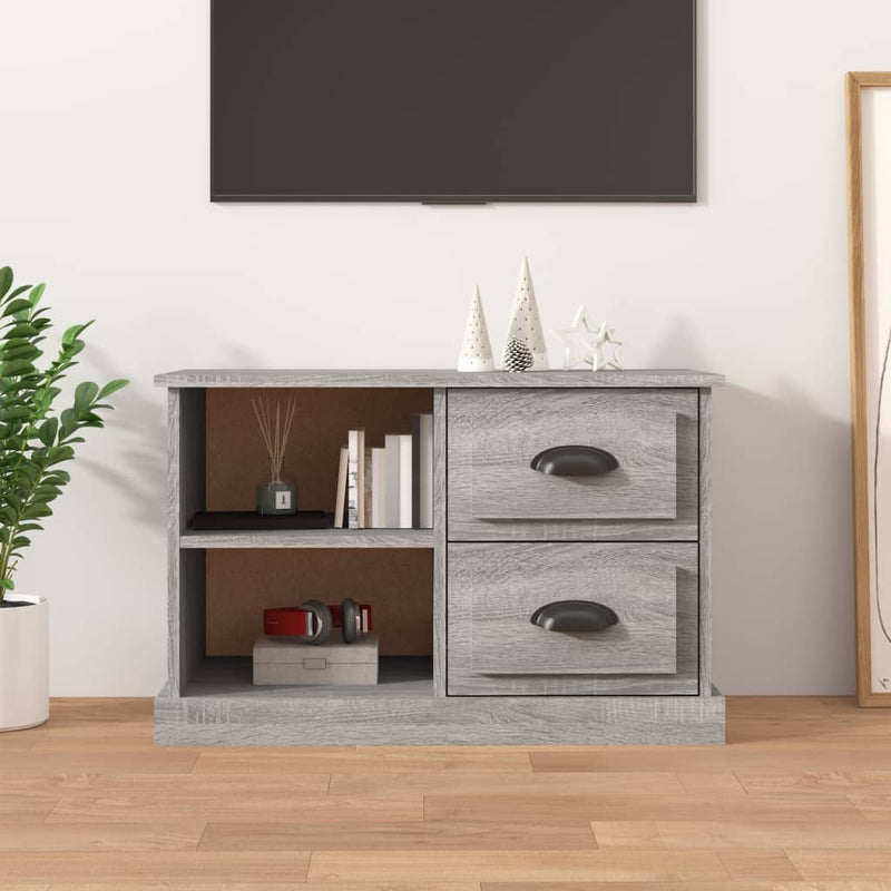 Tv-meubel 73x35,5x47,5 cm bewerkt hout grijs sonoma eikenkleur MeubelReus