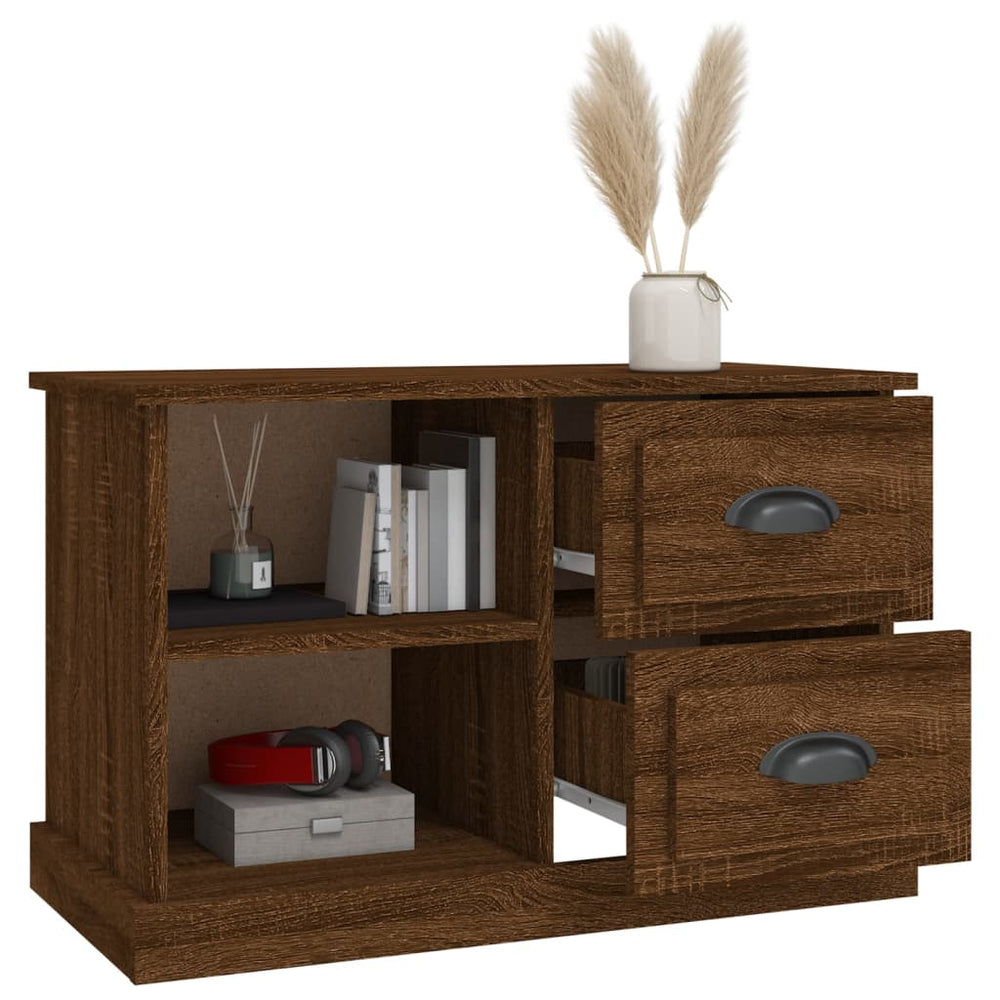 Tv-meubel 73x35,5x47,5 cm bewerkt hout bruin eikenkleur MeubelReus