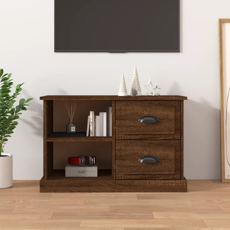 Tv-meubel 73x35,5x47,5 cm bewerkt hout bruin eikenkleur MeubelReus