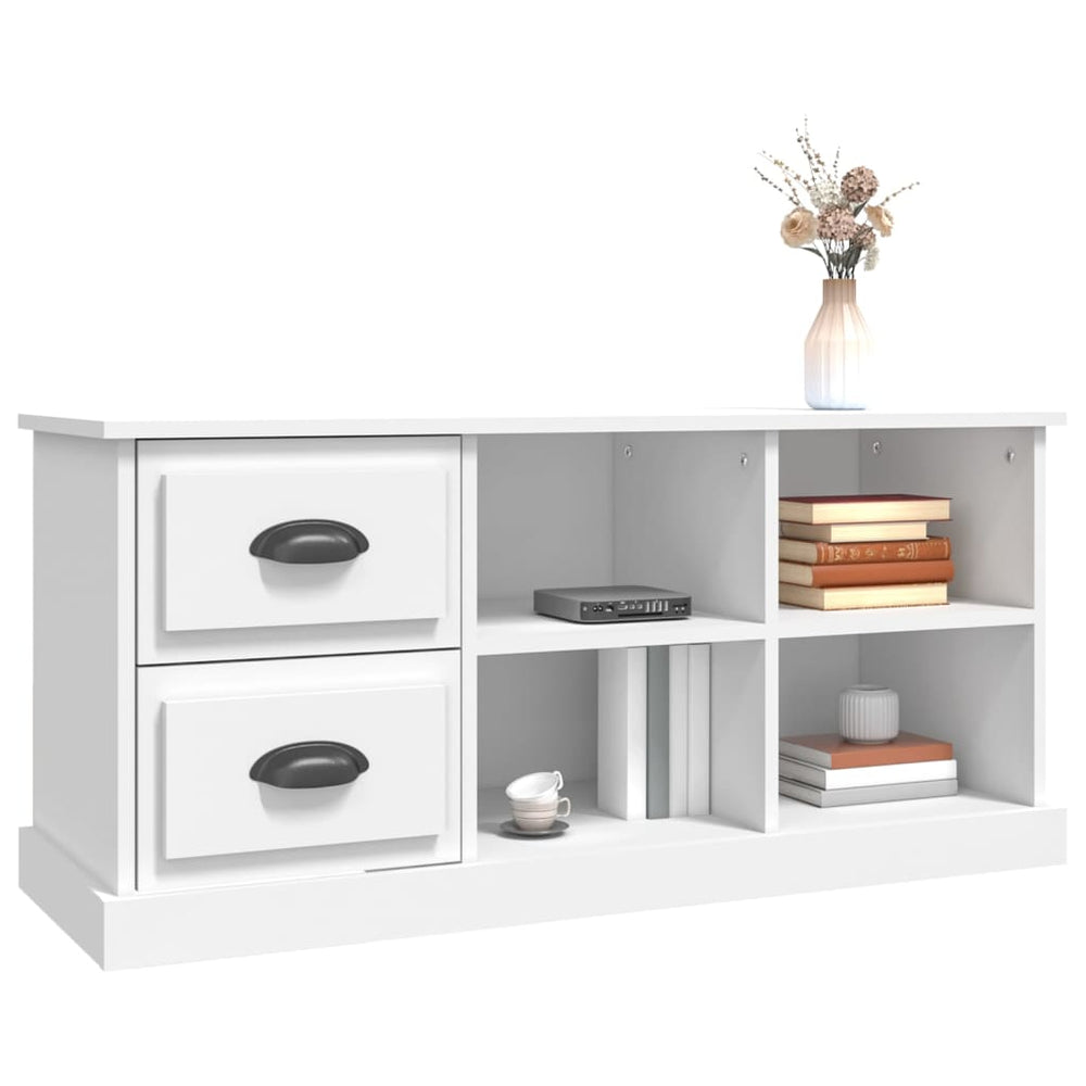 Tv-meubel 102x35,5x47,5 cm bewerkt hout wit MeubelReus
