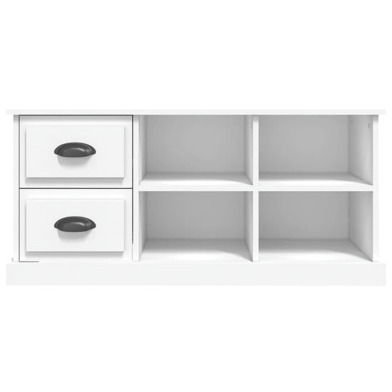 Tv-meubel 102x35,5x47,5 cm bewerkt hout wit MeubelReus
