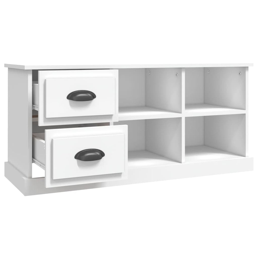 Tv-meubel 102x35,5x47,5 cm bewerkt hout wit MeubelReus