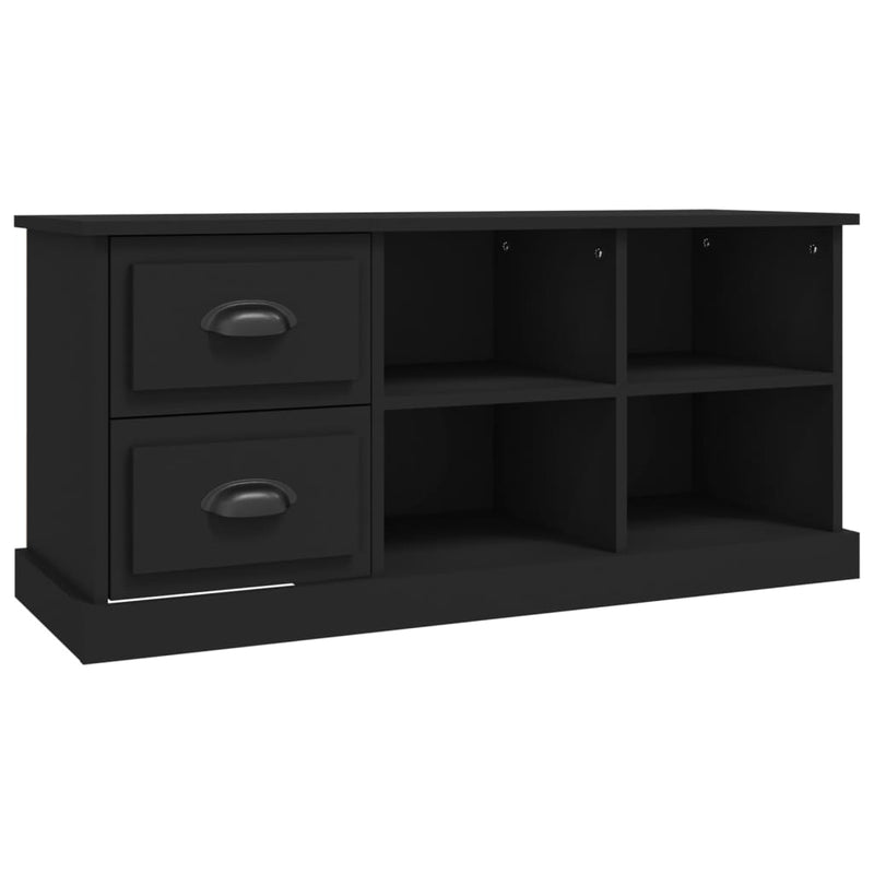 Tv-meubel 102x35,5x47,5 cm bewerkt hout zwart MeubelReus