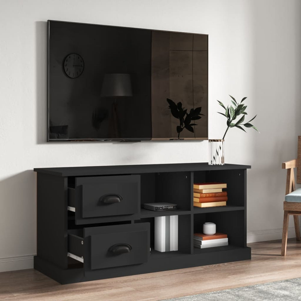 Tv-meubel 102x35,5x47,5 cm bewerkt hout zwart MeubelReus