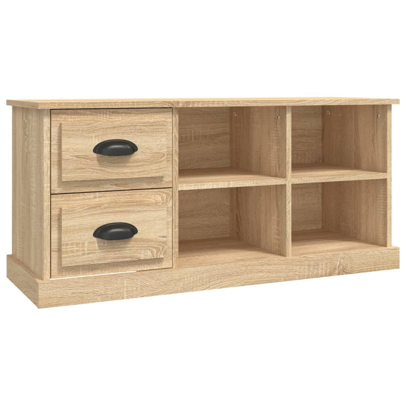 Tv-meubel 102x35,5x47,5 cm bewerkt hout sonoma eikenkleurig MeubelReus