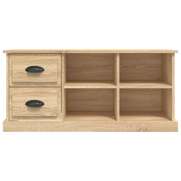 Tv-meubel 102x35,5x47,5 cm bewerkt hout sonoma eikenkleurig MeubelReus