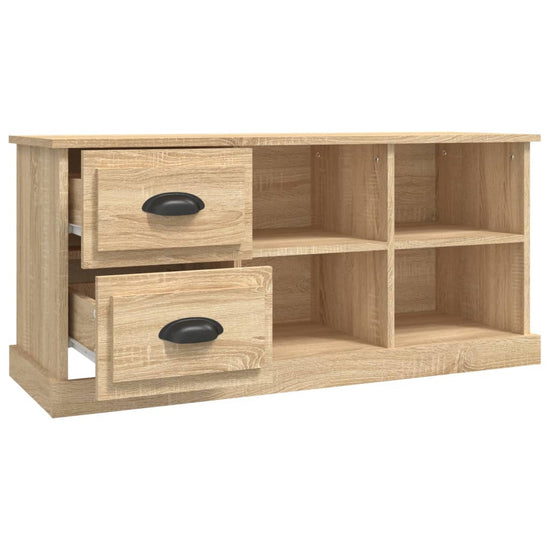 Tv-meubel 102x35,5x47,5 cm bewerkt hout sonoma eikenkleurig MeubelReus