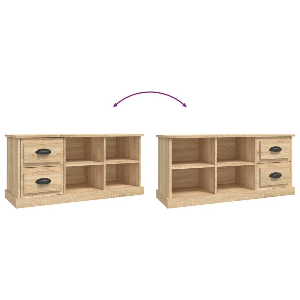 Tv-meubel 102x35,5x47,5 cm bewerkt hout sonoma eikenkleurig MeubelReus