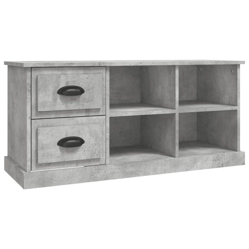 Tv-meubel 102x35,5x47,5 cm bewerkt hout betongrijs MeubelReus