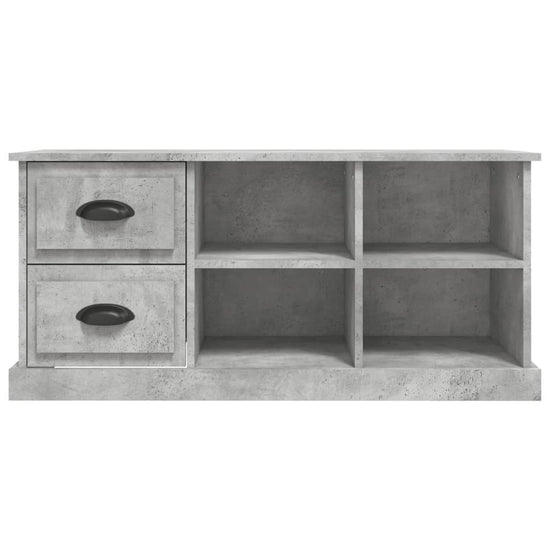 Tv-meubel 102x35,5x47,5 cm bewerkt hout betongrijs MeubelReus