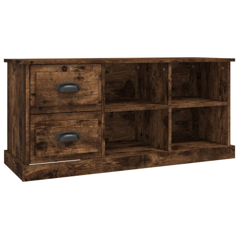 Tv-meubel 102x35,5x47,5 cm bewerkt hout gerookt eikenkleurig MeubelReus
