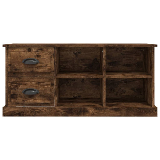 Tv-meubel 102x35,5x47,5 cm bewerkt hout gerookt eikenkleurig MeubelReus