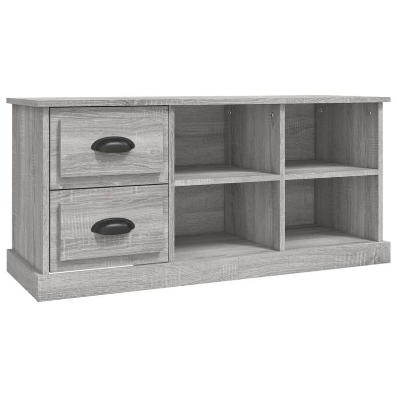 Tv-meubel 102x35,5x47,5 cm bewerkt hout grijs sonoma eikenkleur MeubelReus