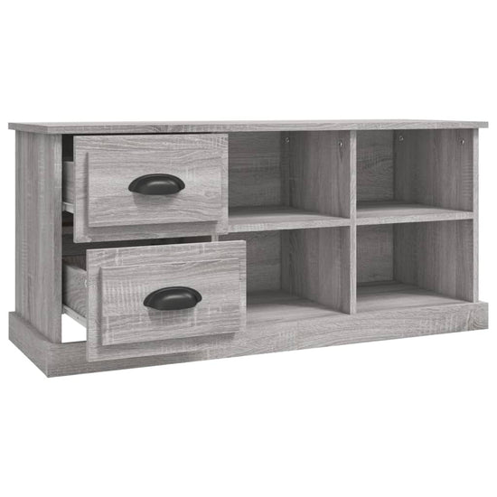 Tv-meubel 102x35,5x47,5 cm bewerkt hout grijs sonoma eikenkleur MeubelReus