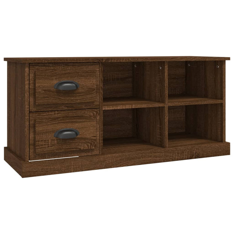 Tv-meubel 102x35,5x47,5 cm bewerkt hout bruin eikenkleur MeubelReus