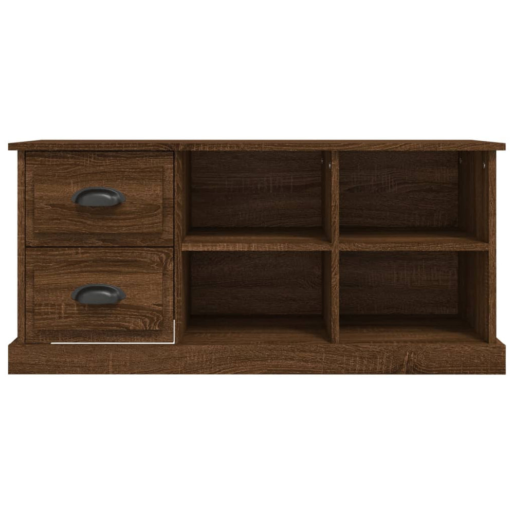Tv-meubel 102x35,5x47,5 cm bewerkt hout bruin eikenkleur MeubelReus