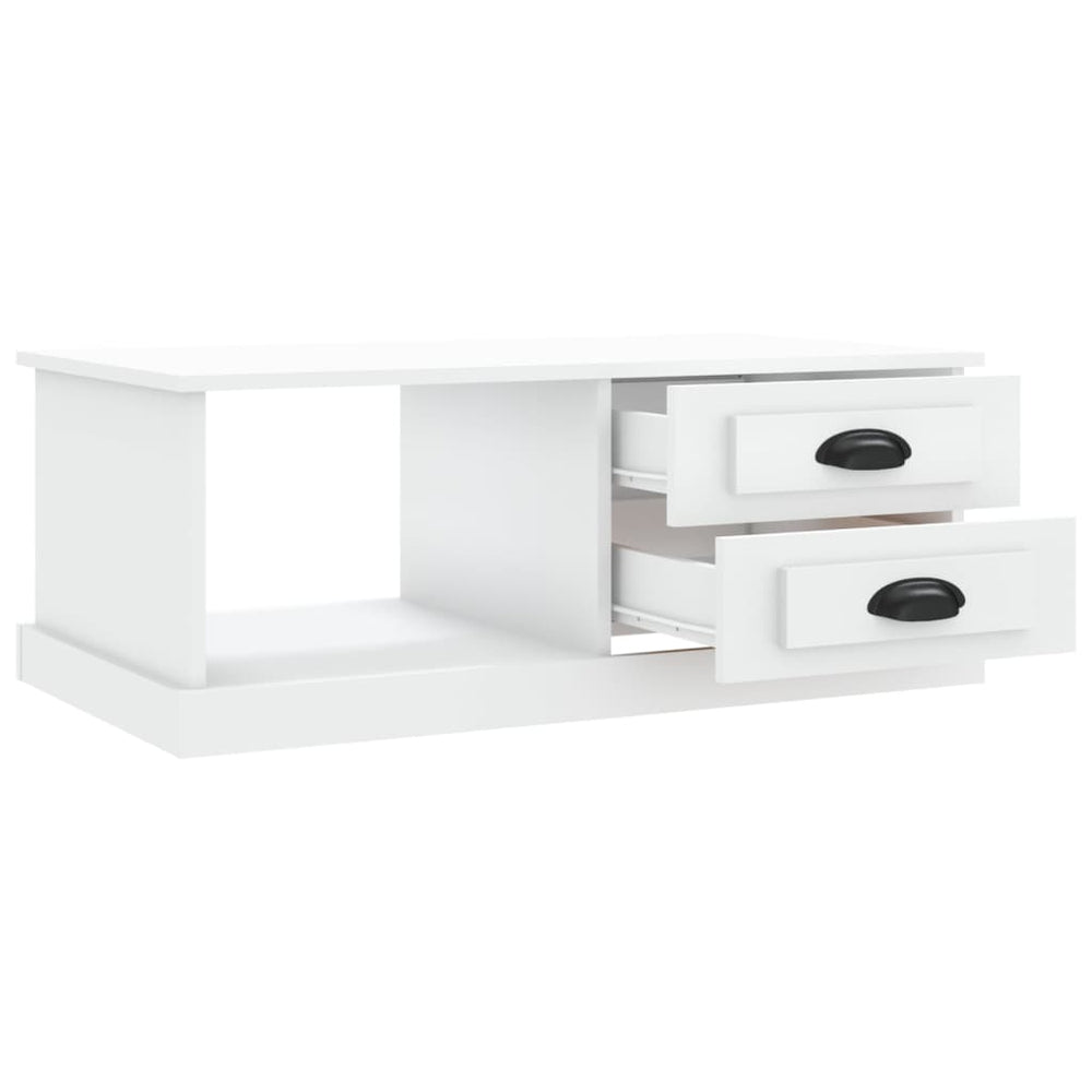 Salontafel 90x50x35 cm bewerkt hout wit MeubelReus