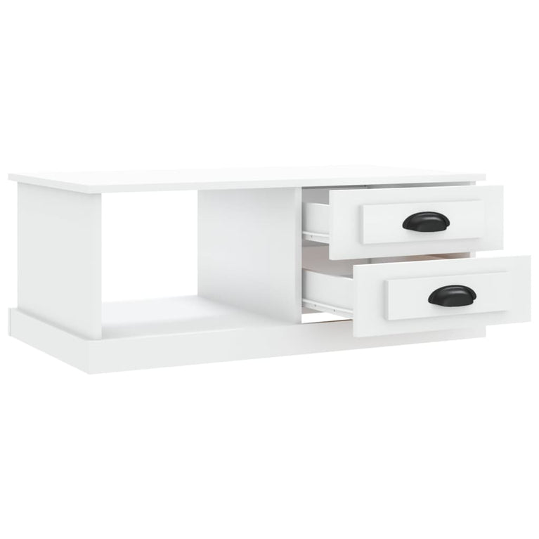 Salontafel 90x50x35 cm bewerkt hout wit MeubelReus