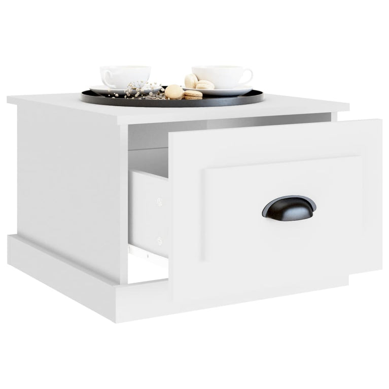 Salontafel 50x50x35 cm bewerkt hout wit MeubelReus