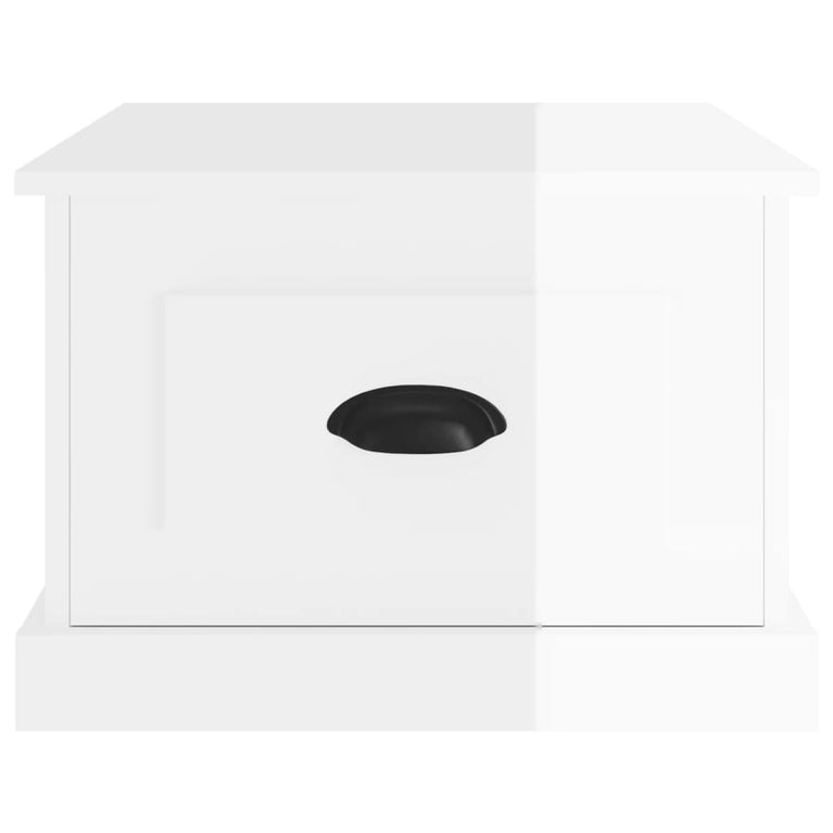 Salontafel 50x50x35 cm bewerkt hout hoogglans wit MeubelReus