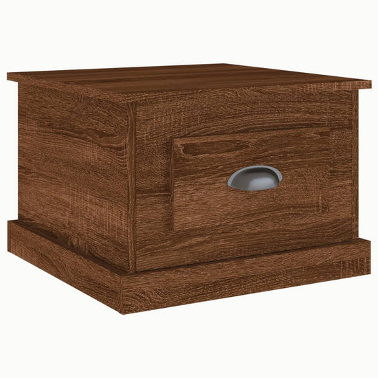 Salontafel 50x50x35 cm bewerkt hout bruin eikenkleur MeubelReus