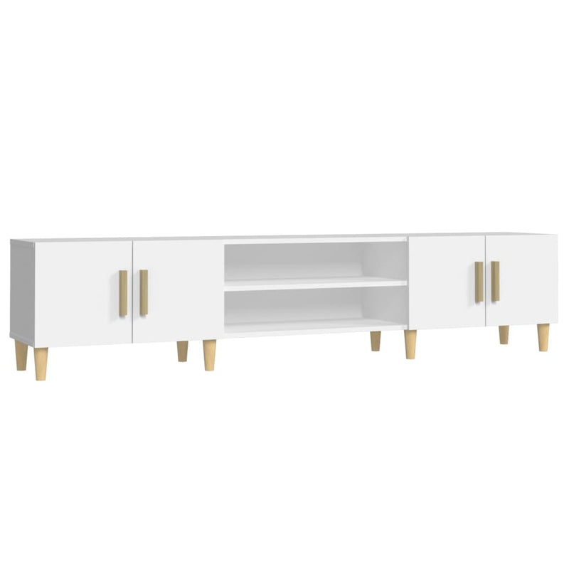 Tv-meubel 180x31,5x40 cm bewerkt hout wit MeubelReus
