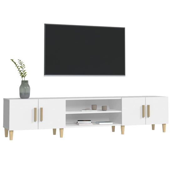 Tv-meubel 180x31,5x40 cm bewerkt hout wit MeubelReus