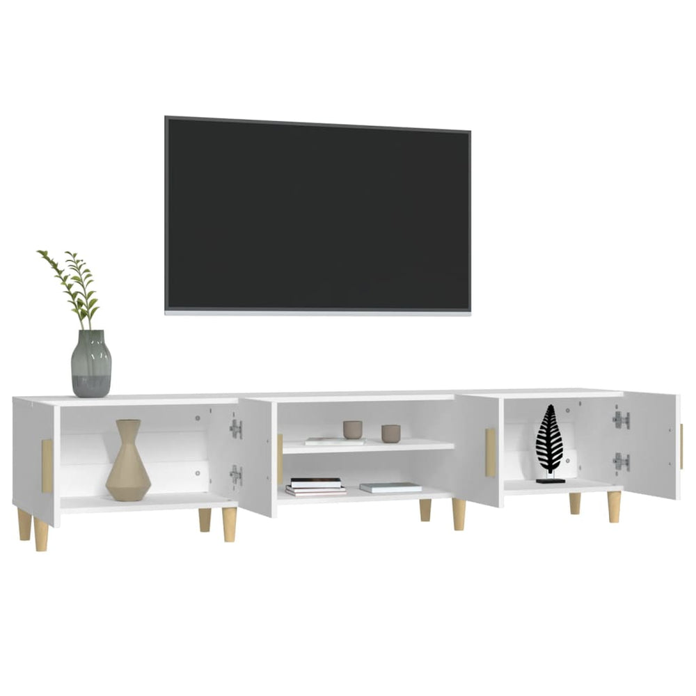 Tv-meubel 180x31,5x40 cm bewerkt hout wit MeubelReus