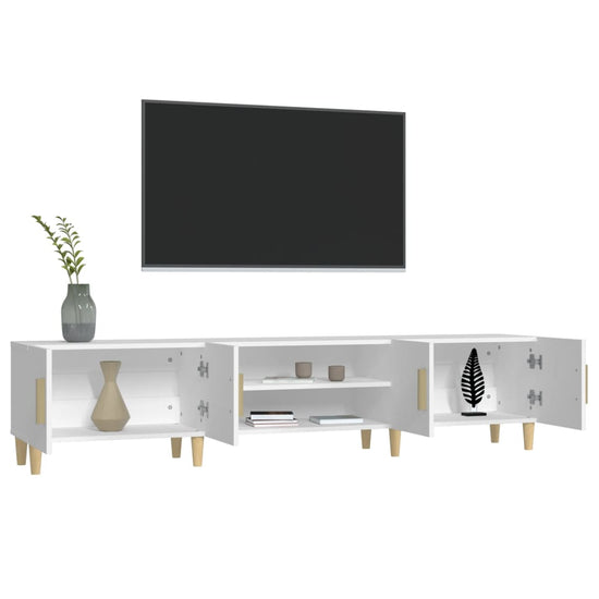 Tv-meubel 180x31,5x40 cm bewerkt hout wit MeubelReus