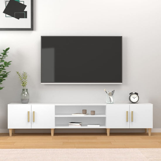 Tv-meubel 180x31,5x40 cm bewerkt hout wit MeubelReus