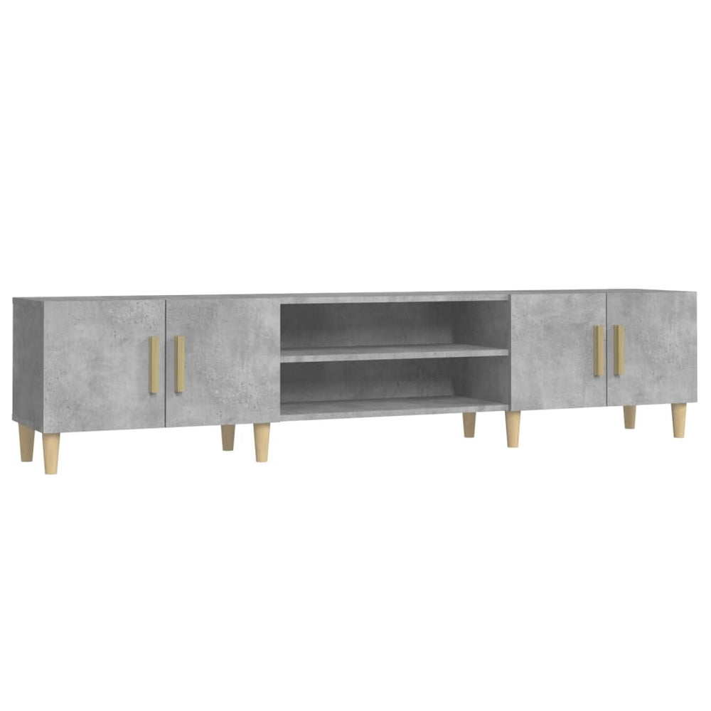 Tv-meubel 180x31,5x40 cm bewerkt hout betongrijs MeubelReus
