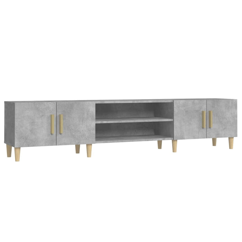 Tv-meubel 180x31,5x40 cm bewerkt hout betongrijs MeubelReus