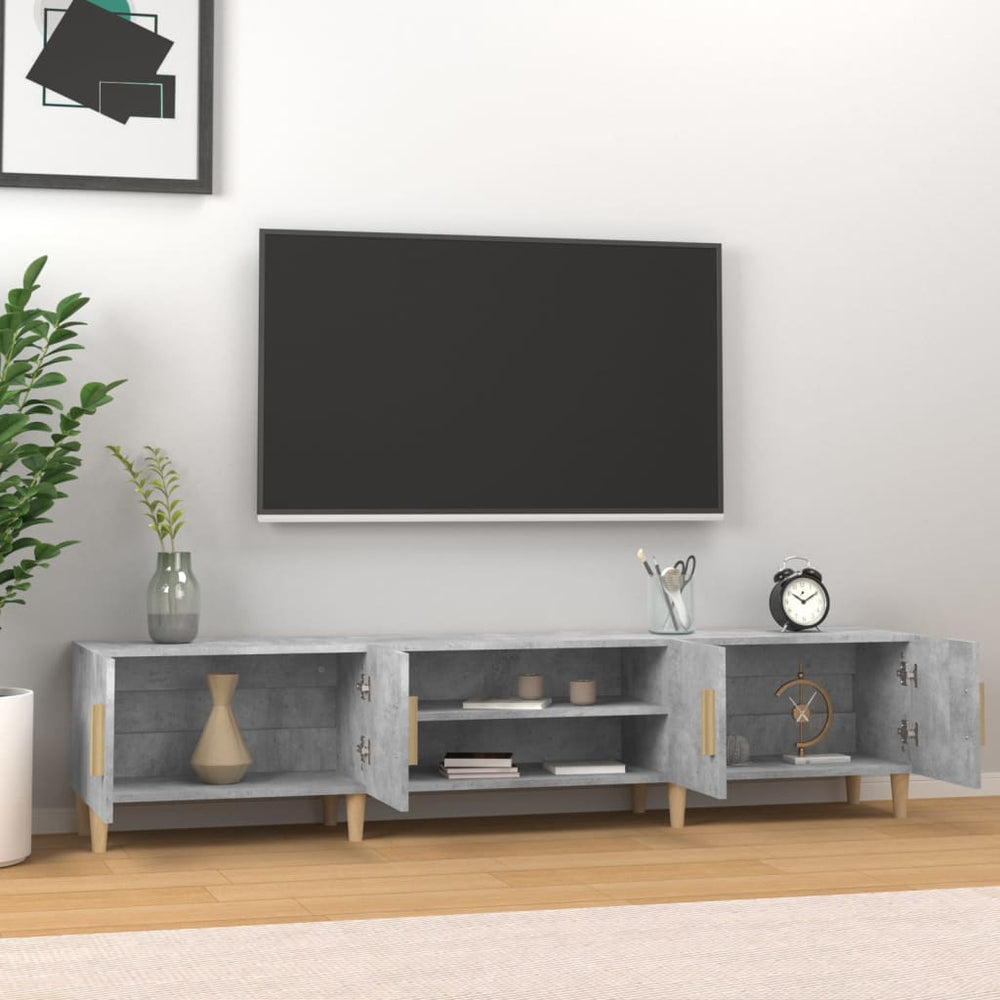 Tv-meubel 180x31,5x40 cm bewerkt hout betongrijs MeubelReus