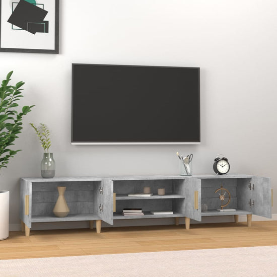 Tv-meubel 180x31,5x40 cm bewerkt hout betongrijs MeubelReus